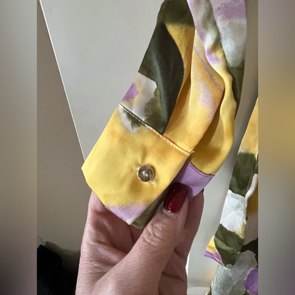 French Connection Multicolor Abstract Print Women's Shirt Dress Size Small - Picture 2 of 16